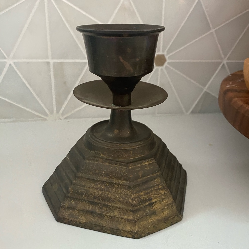 Vintage Brass Candle Holder - Rosenthal Netter